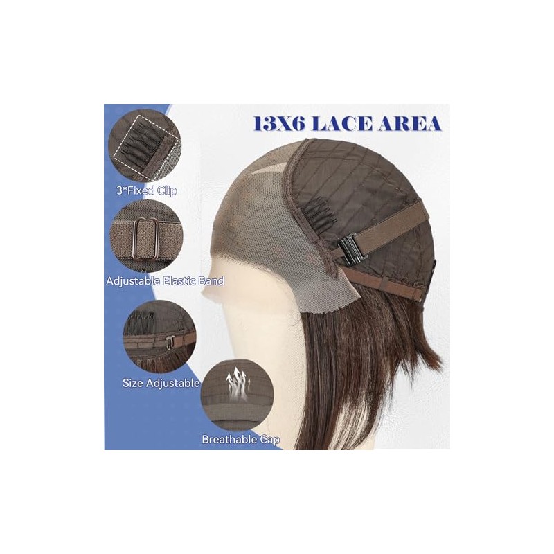 HAIRCUBE Peluca Sintética De Encaje Frontal Hd De 13 X
