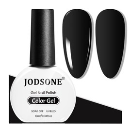JODSONE 10ml Black Gel Nail Polish Black Gel Polish Soak Off Led Gel Polish Nail Art Manicure Salon Diy Need U V Lamp