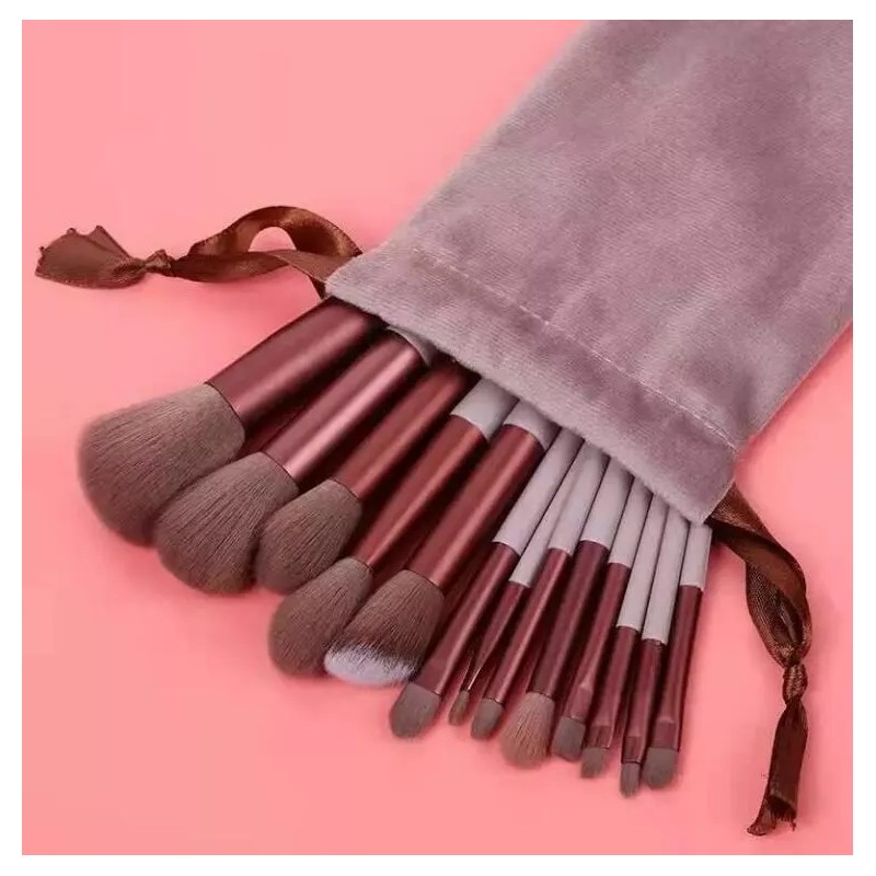 Cosmetishop Set De 13 Brochas Pinceles De Maquillaje Con Bolsa