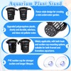 Lyksgir 6 Pack Large Aquarium Plant Holder with Extension Hooks(3