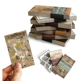 Laplbeke Pack of 480 Vintage Scrapbooking Paper, Mini Aesthetic Scrapbook Paper Book for Journaling Accessories, Decorative Craft Paper, Collage, Ball, Junk Journal, Planner (ZM178)