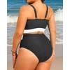 Bikini de talle alto para mujer, de dos piezas, traje