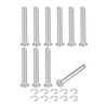 sourcing map 10Set M4x30mm 304 Stainless Steel Cylindrical Shaft Snap
