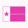 Texas State Flag Stencil Template for Walls and Crafts -