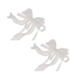 Alzapaños para cortina de lazo, 2 lazos de cortina de mariposa con perlas, correas de cortina de lazo de perla, lazos de cortina para decoración del hogar, cuerda de encuadernación de cortinas