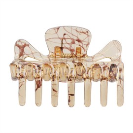 ANCLLO Big Claw Hair Clips Turtle Banana Hair Clips for Women Girls Thin Hair Strong Hold Hair Clips for Thick Hair Coffee 2 Pack