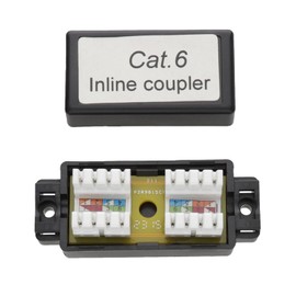 kenable Inline Punch Down Coupler for Lan Cables CAT6 Black [Cat6]