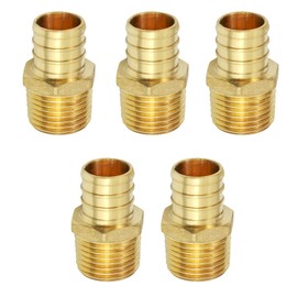 Supply Giant FQNB5812-5 PEX Barb x Male Pipe Thread Adapter Fitting, 5/8 x 1/2, Brass
