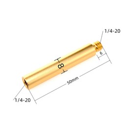 CS PRIORITY Aluminum Alloy D40mm D70mm Base Rod for Camping Desktop Light Stand Stable Outdoor Lantern Support Holder Lamp Pole Bracket DIY Kit (1 4 to 1 4 50mm Rod)