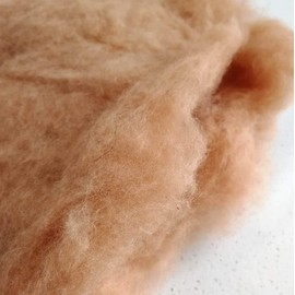 Super Clean Fine Camel Wool Fiber Filler Cloud for Stuffing, Needle Felting, Spinning,Blending and Dryer Balls, Carded,Un-Dyed,Natural Brown, 19 Micron (4oz)
