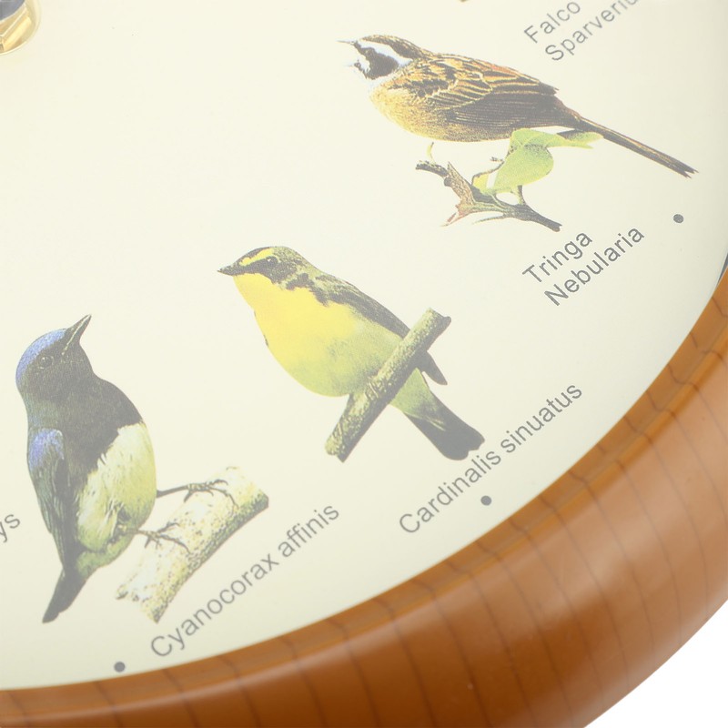 10 Inch Wall Clock Multipurpose Cuckoo Round Silent Punctual Bird