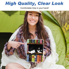 RWUTYTIUL for 6.8" Kindle Paperwhite 11th Generation 2021 and Kindle Paperwhite Signature Edition Clear Case, Transparent Shockproof Protective Shell Lightweight TPU Case, Bookshelf Cat