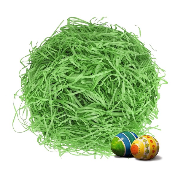200 g Easter Grass, Easter Grass Shredded Paper Green, Easter