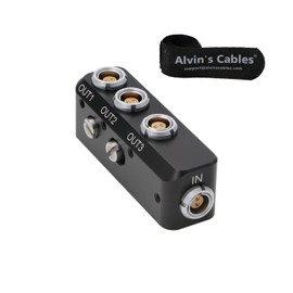 Alvin's Cables 4 x 2 Pin In/Out 0B 302 Mini Splitter Cable with 2 Pin Input to 3 x 2 Pin Output Power Supply Distribution Box for Arri Alexa, Steadicam, Teradek Bond|SmallHD