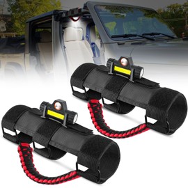 Nilight Dome Light w/Grab Handle Universal 2”- 4” Roll Bar Mount LED Interior Lights Spot Flood Combo Beam Metal Buckle for Wrangler CJ YJ TJ JK JL Gladiator JT