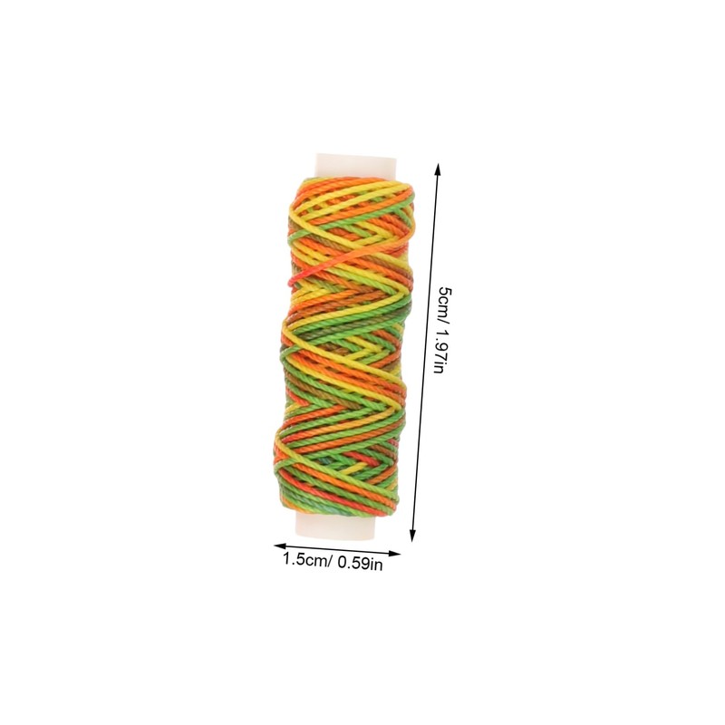 Gadpiparty 12Rolls Durable Waxed Threads for Crafts Functional Waxed Cord