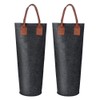 Single Bottle Wine Tote Bag Portable Felt Insulated Padded Thermal