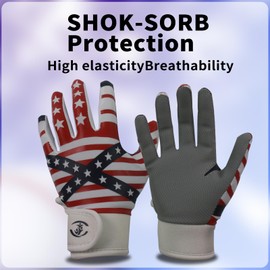 Baseball & Softball Batting Gloves, Enhanced Grip, Shock Absorbing, Youth & Adult SizesBaseball & Softball Batting Gloves, Enhanced Grip, Shock Absorbing, Youth & Adult Sizes (colour2, Large)