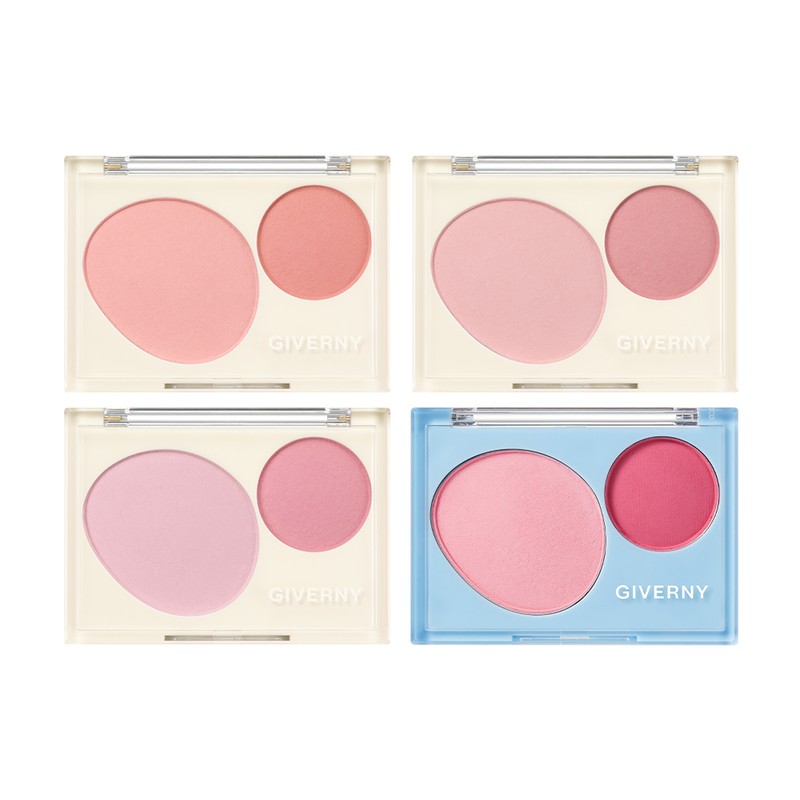 Giverny Fluffy Dual Blusher 7.4g 4 colors / 지베르니 플러피