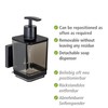 WENKO Quadro Soap Dispenser 340 ml Plastic with Stainless Steel