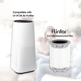 Flintar LV-H134 Replacement Filter, Compatible with LEVOIT LV-H134 Air Purifier, H13 Grade Filtration + High-Efficiency Activated Carbon Filter Set, LV-H134-RF, 1-Pack