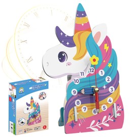 MACULPER Learning Clock Kids DIY Educational Game Clock Children's Wall Clock Educational Toy Gift for Children's Room, Kitchen, Living Room, Bedroom, Office