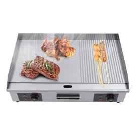 3000W Commercial Electric Griddle,Countertop Griddl Adjustable Temperature Control 122°F-572°F,Stainless Steel Flat Top Grill for Home Restaurant