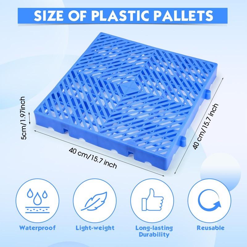 Colingmill 10 Pcs 15.75 x 15.75 x 1.97 Inch Plastic