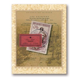 French Menu Best Durable Ticket Popular Modern Vintage Ad Awesome Paris France Poster 8X10