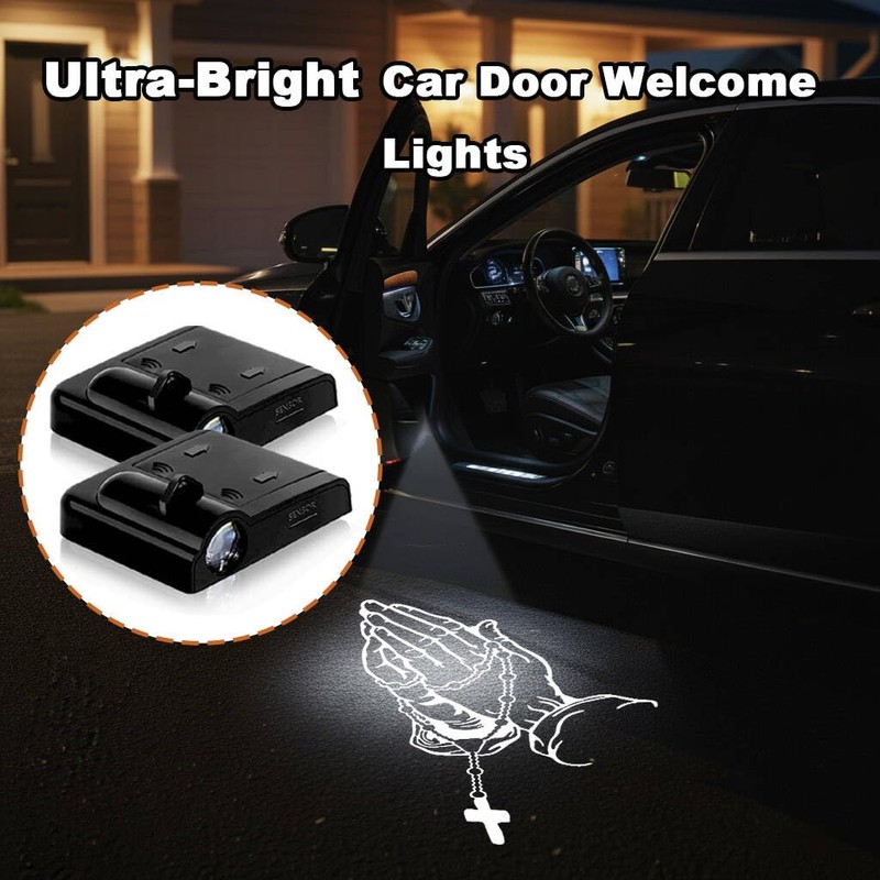2PCS Compass Car Door Light Logo Projector LED Welcome Lamp