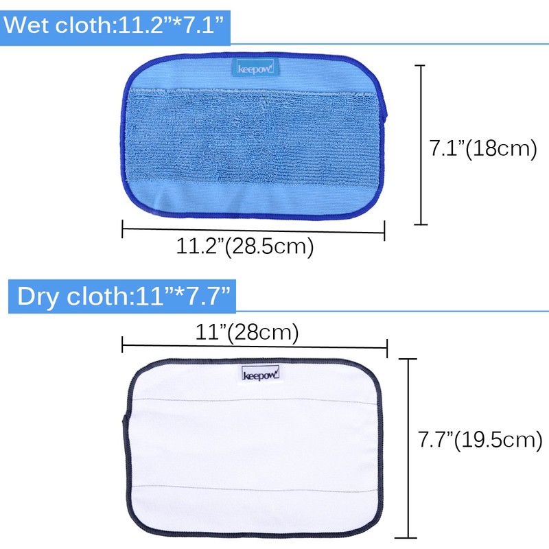 Keepow 10 Micro Cloths for iRobot Braava 390t 390 380t