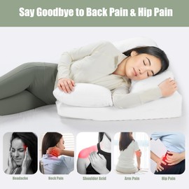 HOMBYS U Shaped Contoured Support Pillow & Wedge Pillow for Sleeping,Side Sleeper Body Pillow for Shoulder Pain,Multifuncitonal Memory Foam Wedge Shoulder Pillow,Arm Pillow for Adults