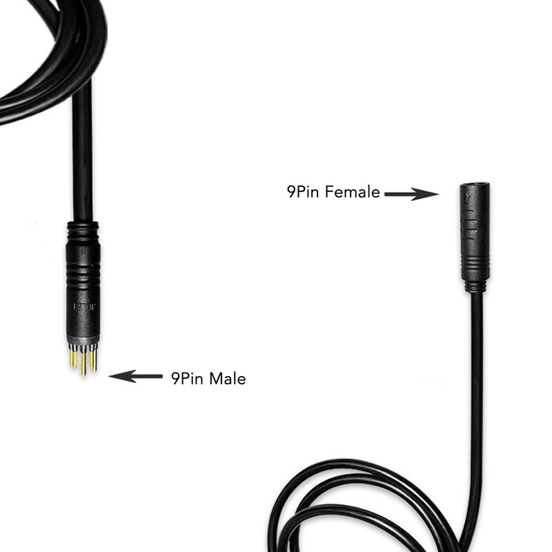Electric Bike Motor Extension Cable 9 Pin Waterproof Hub Motor
