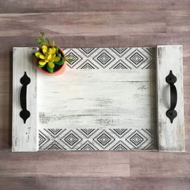 crafTreat Aztec Stencils for Painting on Wood - Aztec Border II - 3X12 Inches - Aztec Stencil for Furniture Painting - Reusable Stencils Border Designs for Fabric Painting