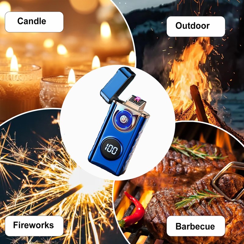 Electric Lighters Plasma Lighters Rechargeable with with LED LED Display