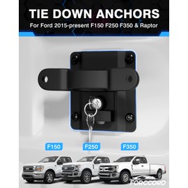 Forccord Tie Down Anchors Fit for Ford F150 F250 F350 & Raptor 2026 2025-2015 (Include Lightning) Truck Trailer Tie Down Anchors Car Accessories Replace# FL3Z-99000A64-B Bed Tie Downs for Truck-4 Pack