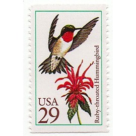 USA Postage Stamp Single 1992 Ruby Throated Hummingbird Issue 29 Cent Scott #2642