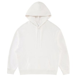 Daily Casual Terry Drawstring Hood Regular Fit Cotton Blend Hooded Sweatshirt Men's Custom Designer Oversized HoodieColor: White, Size: S