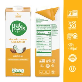 nutpods unsweetened Original Dairy-Free Coffee Creamer - 32oz 3-Pack