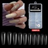 Cycullinyt Long Coffin False Nail Tips, 100pcs Pre-Shape Ballerina Press