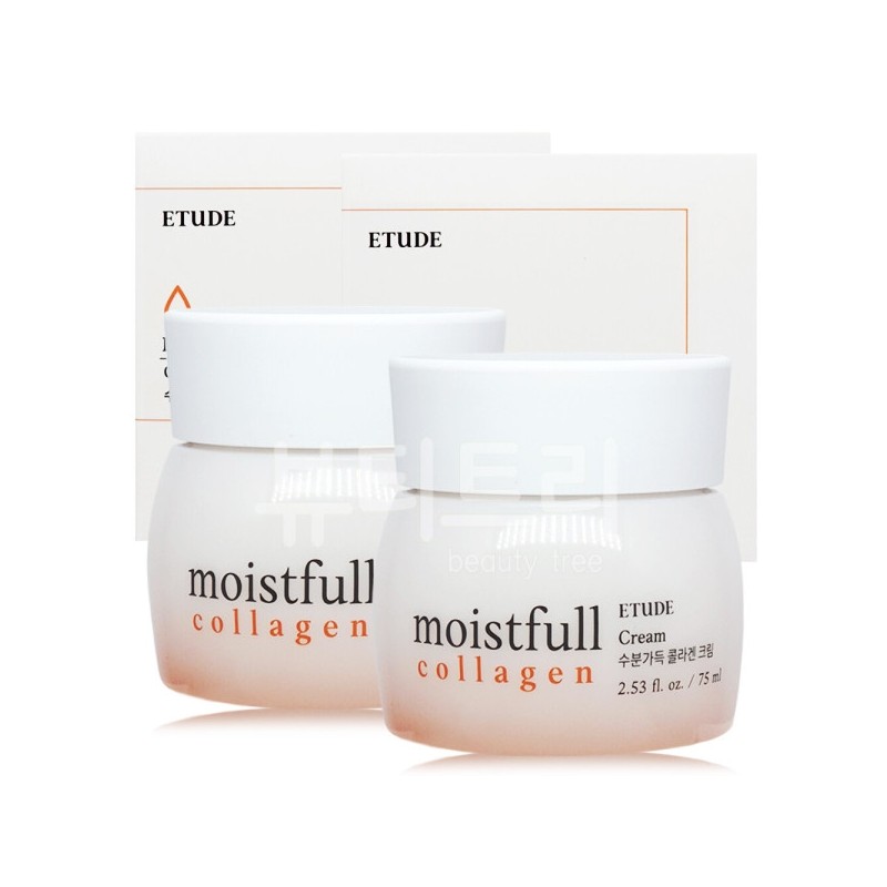 Etude Moisture Full Collagen Cream 75ml x 2 / 에뛰드