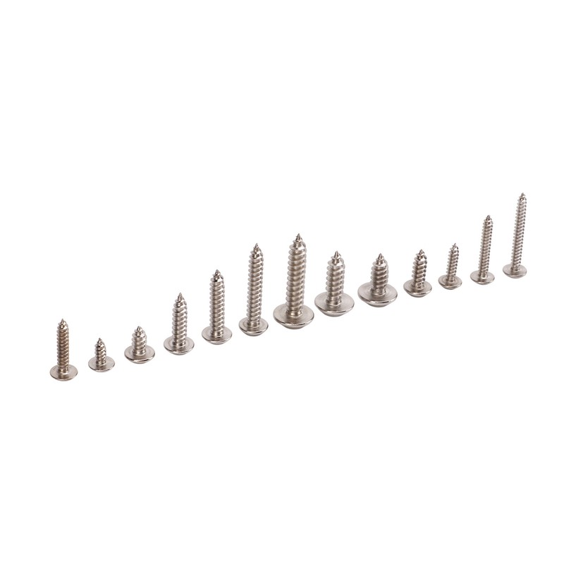 240Pcs Self Tapping Screws Cross Pan Head Stainless Steel M3
