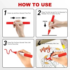 Betem 9 Colors Dual Tip Oil Based Paint Markers Acrylic 9