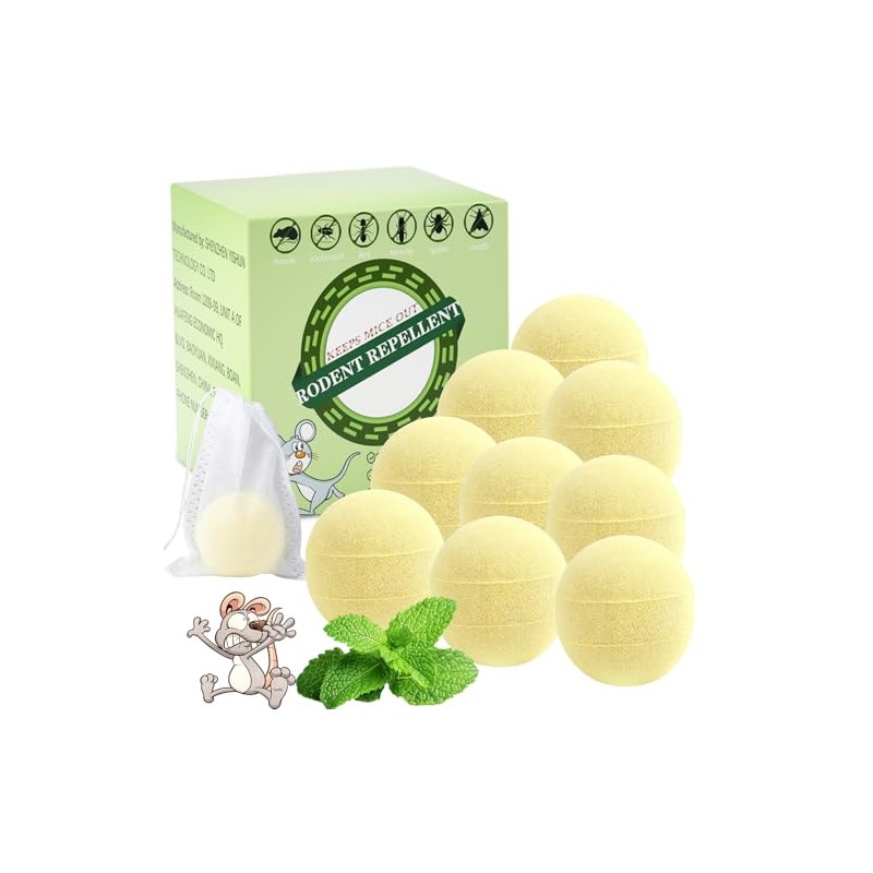 Natural Peppermint Oil Rodent Repellent Balls - 8 Pack