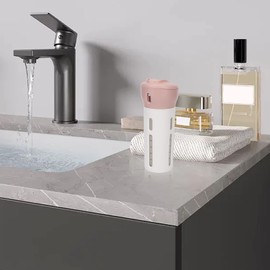 Travel Container, 4 in 1 Travel Dispenser Transparent Safe Leakproof 40ml Portable Refillable with Sticker for Shampoo for Conditioner (Pink)