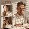SKYWAY 2 Pack Blue Light Glasses for Women Men, Retro
