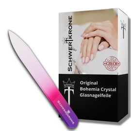 Schwertkrone Crystal Glass Nail File Original from the Czech Republic 9 cm
