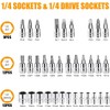 46-Piece Socket Wrench Set - 1/4 inch Drive Socket Ratchet