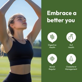 OWNONE Psyllium Husk Capsules, Natural Fiber Supplement for Women & Men, 3000mg Psyllium Husk Powder per Serving, Vegan Colon Cleanser, Fiber Capsules for Overall Digestive Health, Easing Constipation