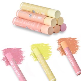 Mifuner Soft Oil Pastels Set (6 Sticks,6 Colors),Colors Heavy Oil Pastels Vibrant and Creamy,Art Supplies for Artists,Gallery Oil Painting Stick,Beginners,Adult Drawing Skin